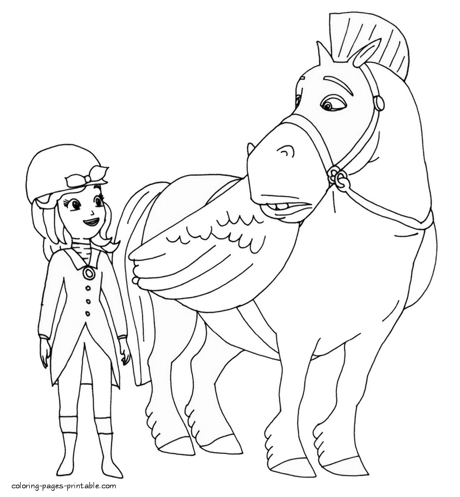Sofia coloring pages printable. Disney animation