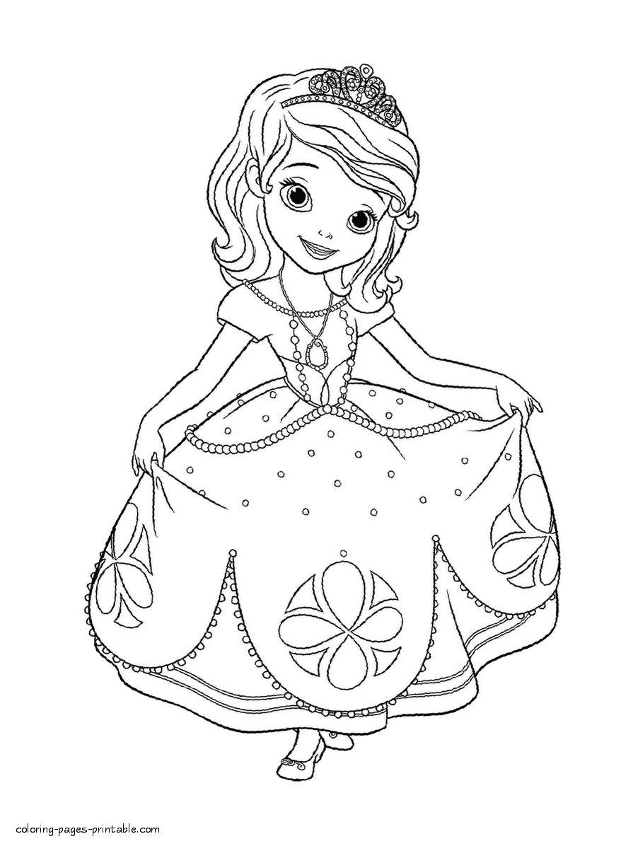 Coloring Pages Sofia Coloring Pages Printable Com