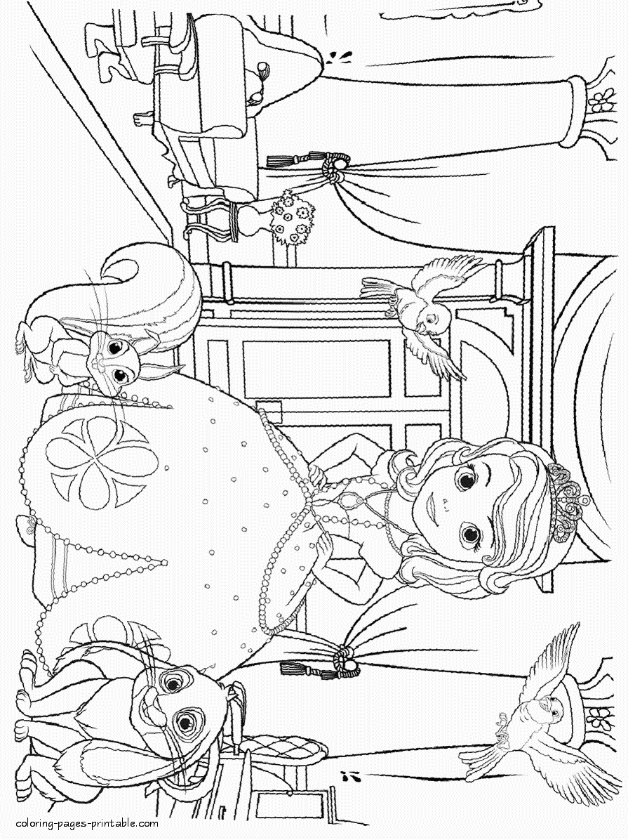 Coloring pages for girls. The Princess Sofia