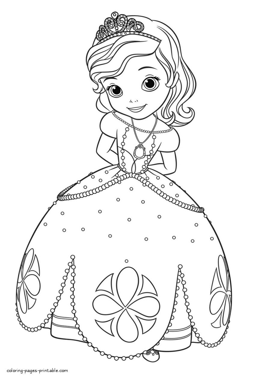 Coloring pages of princess Sofia || COLORING-PAGES-PRINTABLE.COM