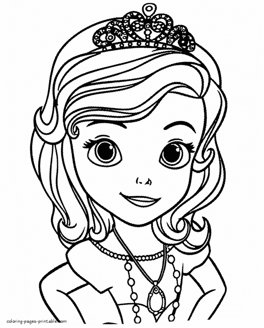 Free Sofia coloring pages. Disney characters