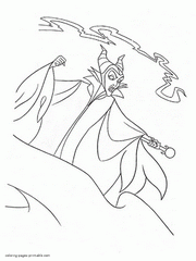 Maleficent free coloring pages. Download Disney villains