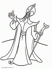 Jafar. Disney villains coloring pages for free