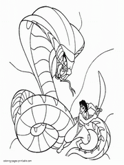 Disney villain from Aladdin - free coloring pages