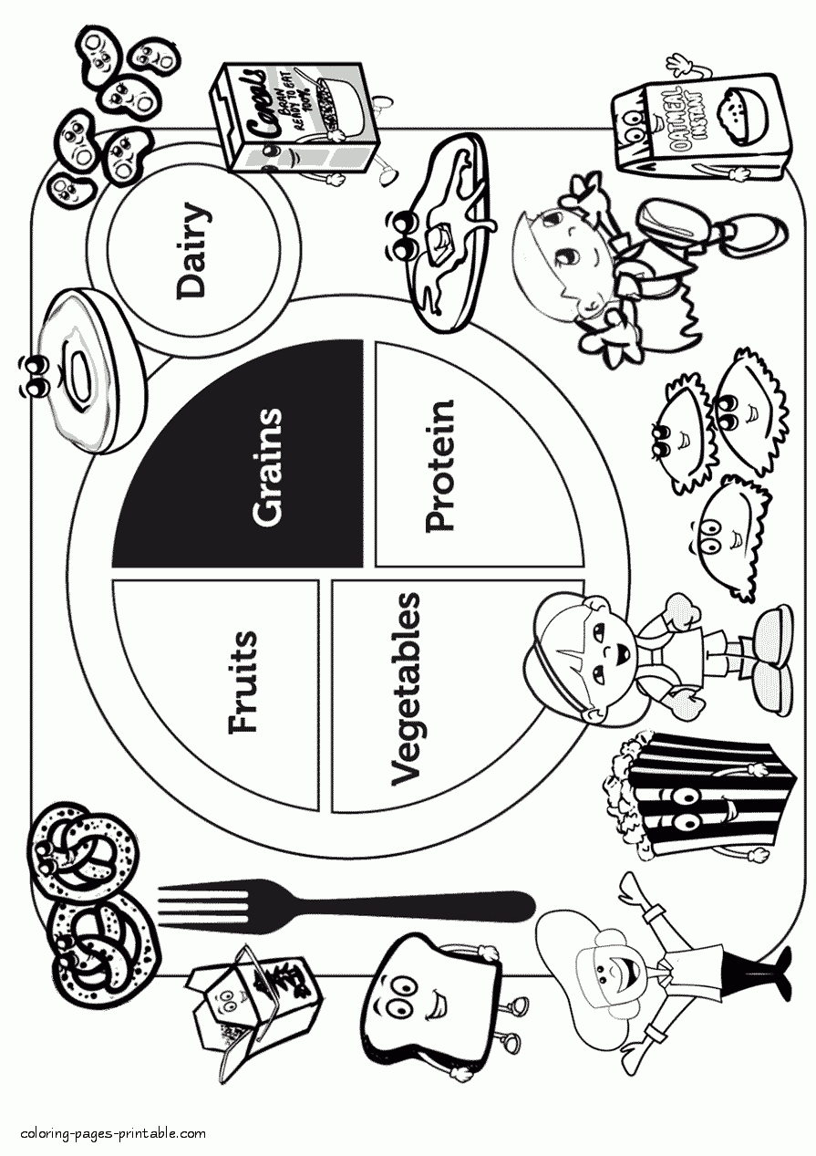 Food coloring pages printable