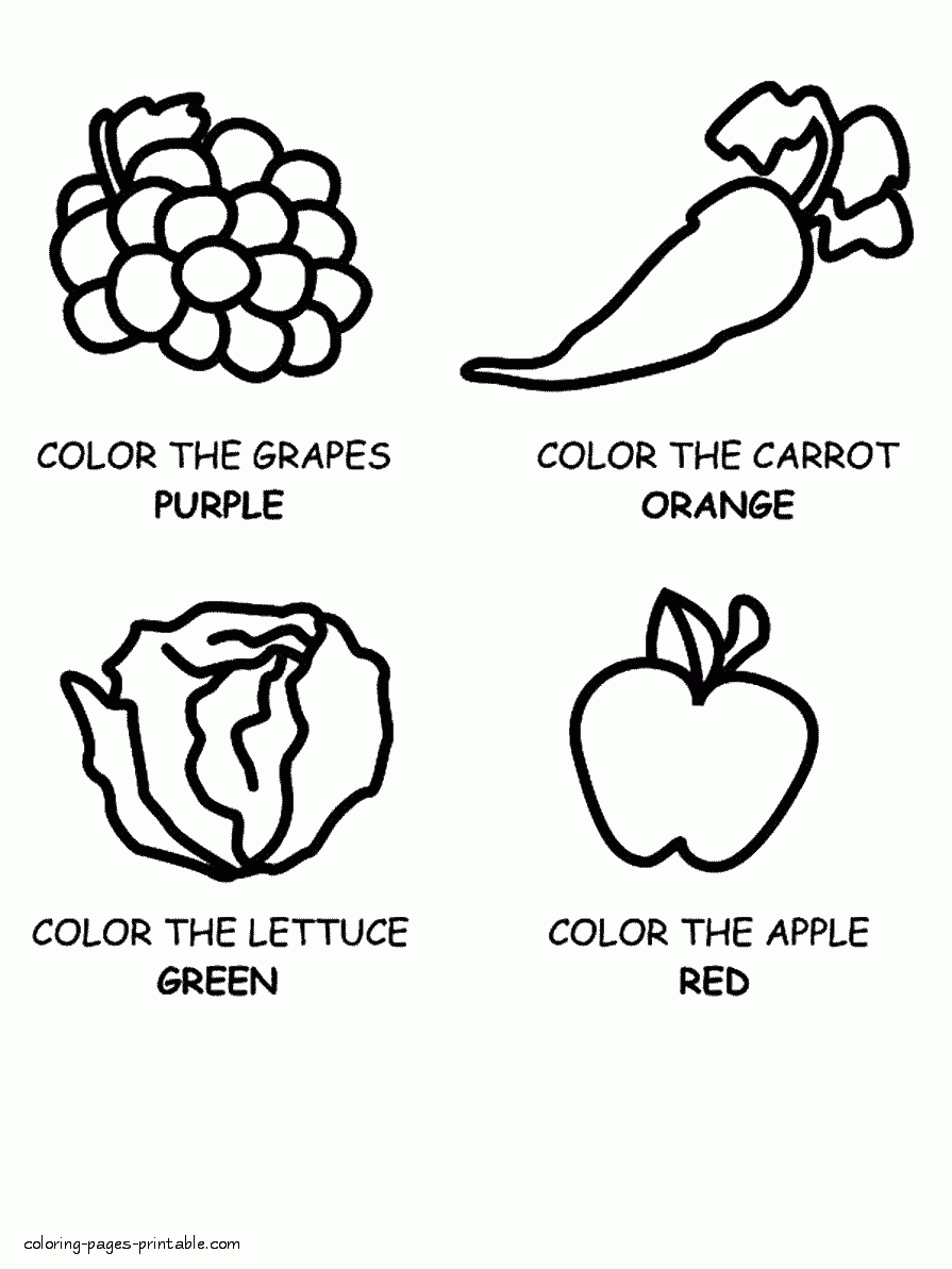 Free coloring pages food