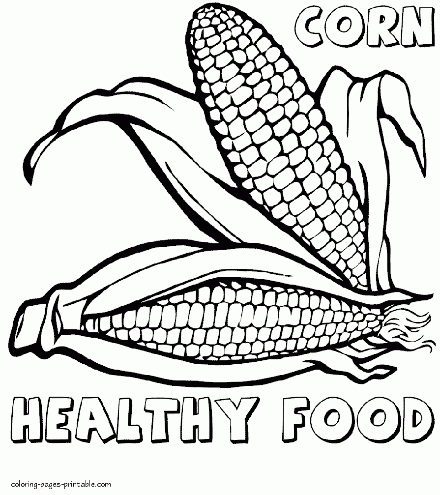 stalk of corn coloring pages
