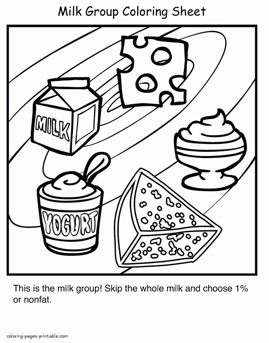 Dairy Coloring Pages To Print