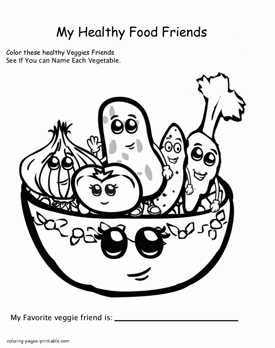 free food coloring pages for preschool coloring pages