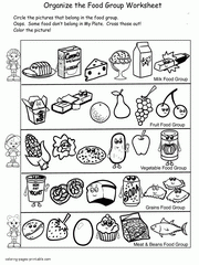 Cute food coloring pages