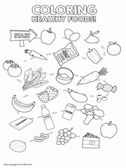 Coloring pages food
