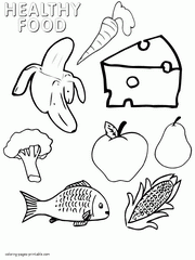 Free food coloring pages