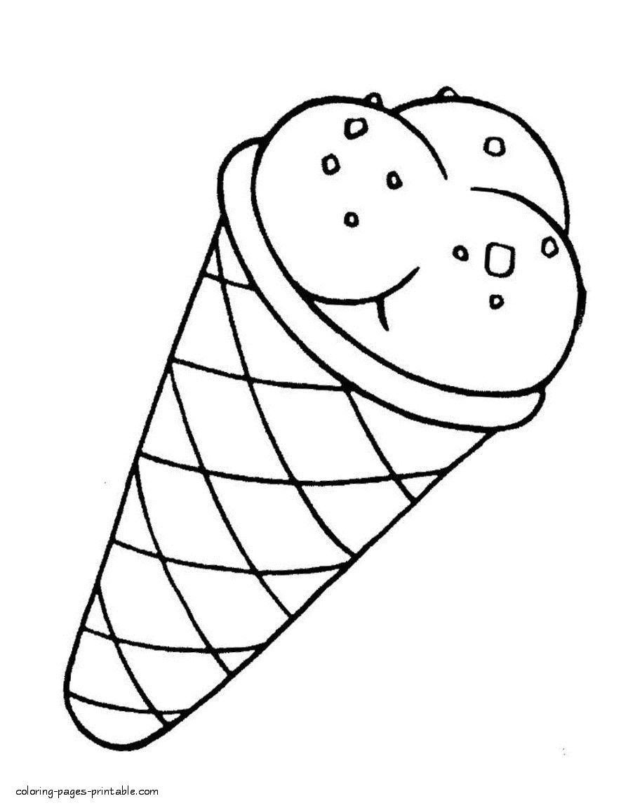 Coloring pages of ice cream cones COLORINGPAGES
