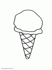 Free ice cream scoop coloring page