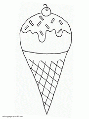 Ice cream cones coloring pages. Free download