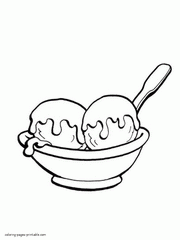 Ice cream sundae coloring pages for free