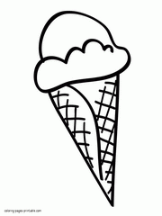Ice cream cone colouring pages printables