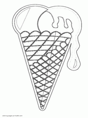 Perfect ice cream cone coloring pages