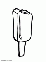 Ice lolly coloring page for kids
