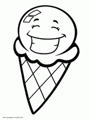 Ice cream colouring pages. The cone