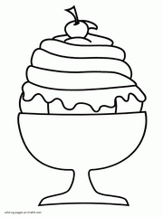Free printable ice cream coloring pages. Food category