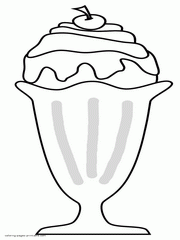 Colouring pages ice cream. Print it free!