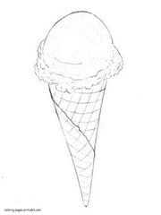 Coloring pages for preschool ice cream cone