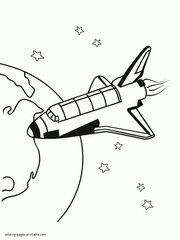 Outer space coloring pages. Earth