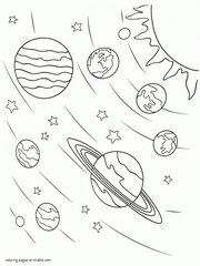 Printable space coloring pages