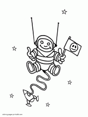Astronaut coloring book for preschool