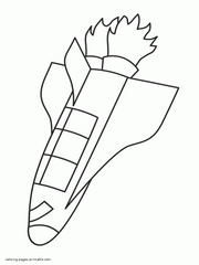 Shuttle coloring pages. Spacecraft