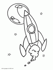 Space colouring sheets for boy