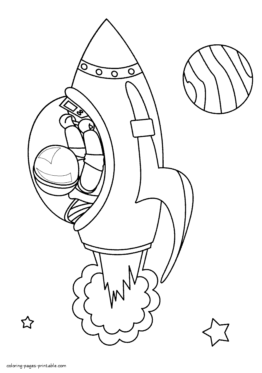 Space rocket coloring pages for kids    COLORING PAGES PRINTABLE.COM