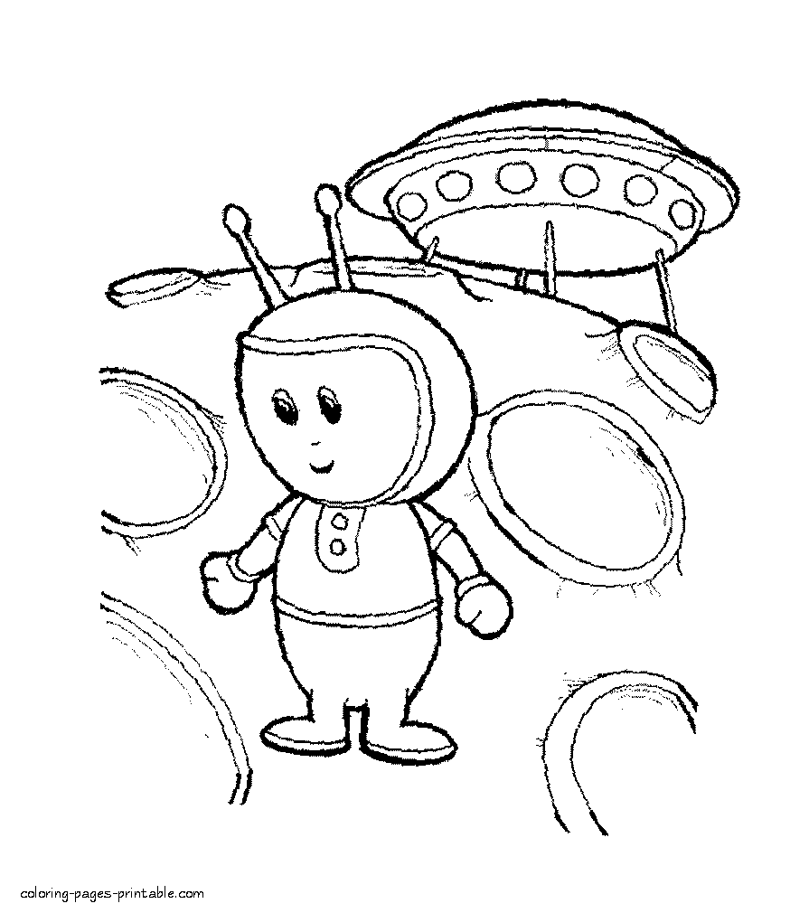 Space Coloring Book For Kids || Coloring-Pages-Printable.com