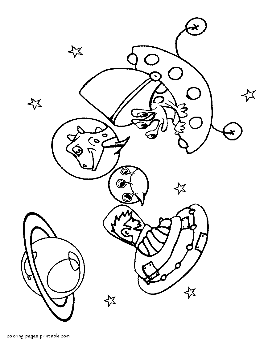 Download 57+ Crafts Aliens From Outer Space Craft Coloring Pages PNG