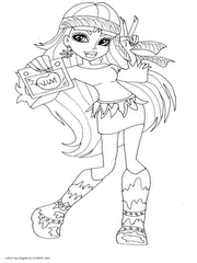 Monster High characters coloring pages to print. Abbey Bominable
