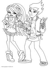 Abbey and Heath coloring page printable