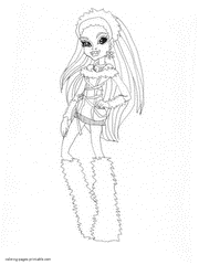 Coloring page of Abbey Bominable from Monster High