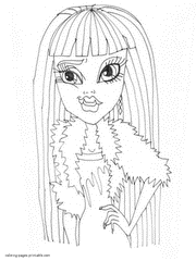 Abbey Bominable printable Monster High coloring pages