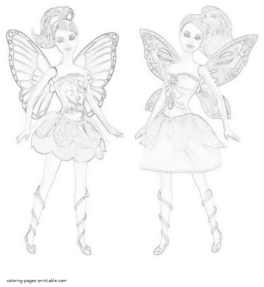 Barbie Mariposa and The Fairy Princess printables for girls