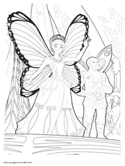 Barbie Mariposa and The Fairy Princess coloring pages that you can print 1