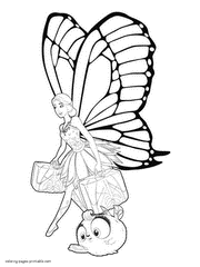Barbie Mariposa and The Fairy Princess free coloring pages