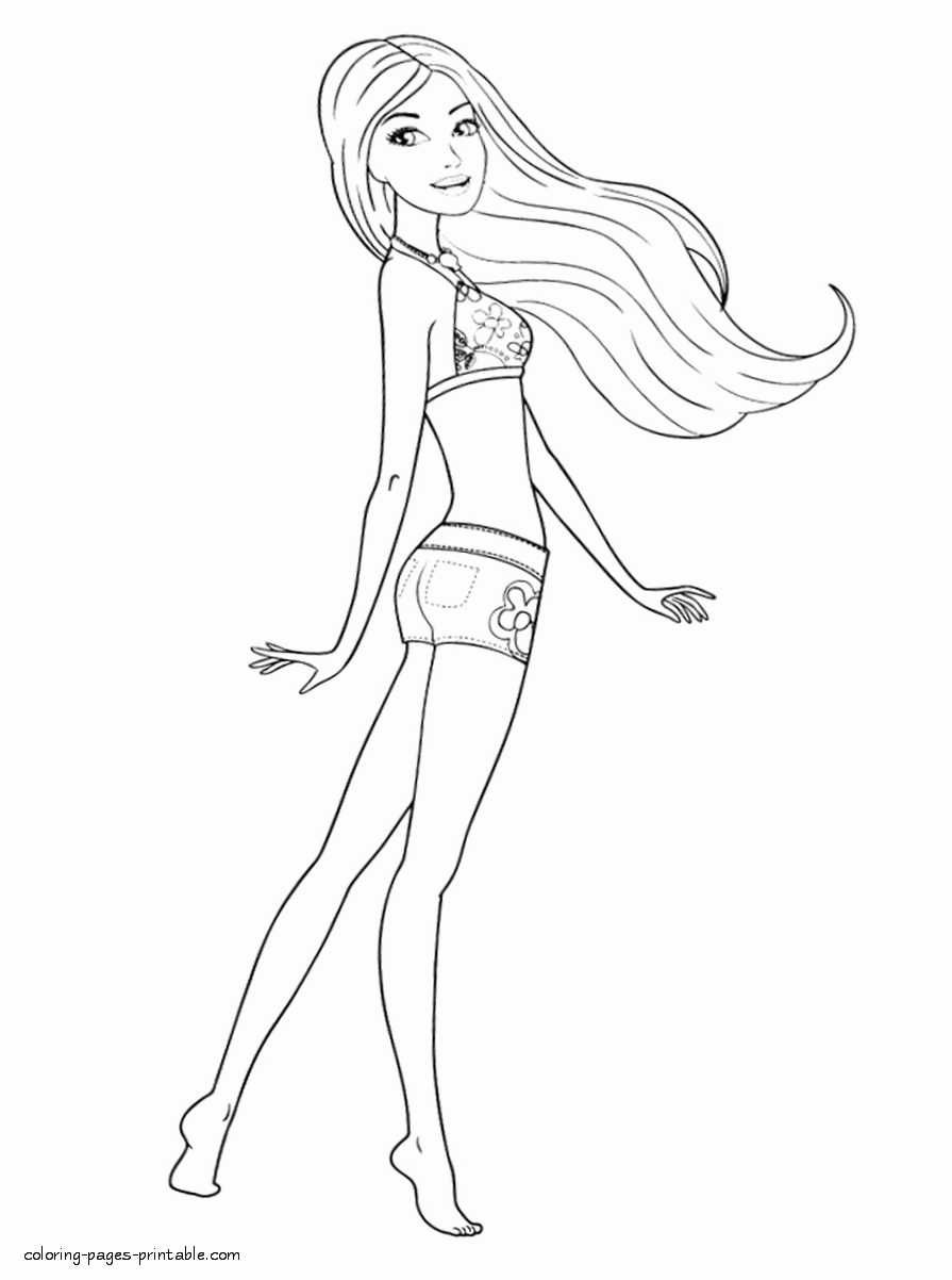  Coloring  pages to download Barbie  in a Mermaid  Tale 14 