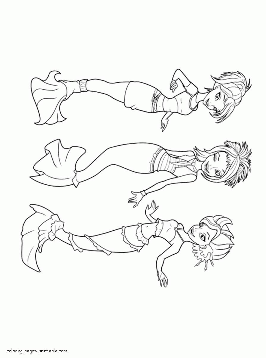 Barbie in a Mermaid Tale kids coloring pages for free