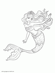 Featured image of post Mermaid Free Printable Barbie Coloring Pages This mermaid has a treasure map