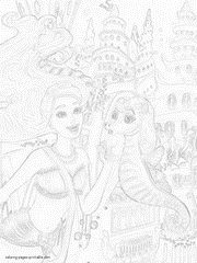 Princess of Pearls coloring pages. Barbie animation