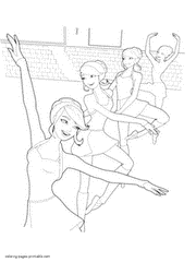 Barbie in The Pink Shoes printable coloring pages