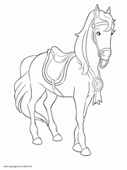 A Pony Tale coloring pages for girls about Barbie