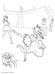 Coloring page for downloading. Barbie: The Princess & The Popstar