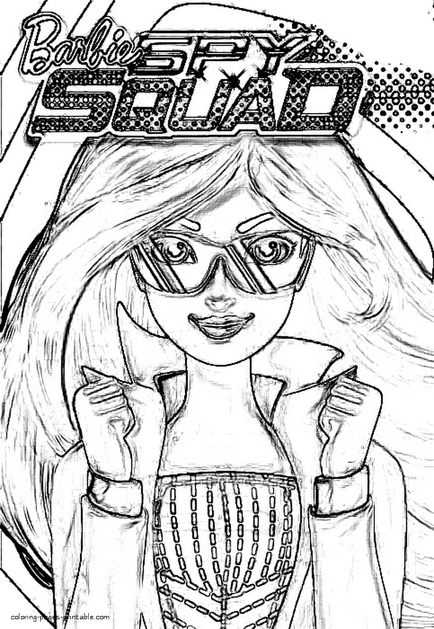 Barbie Spy Squad printable coloring pages for girls